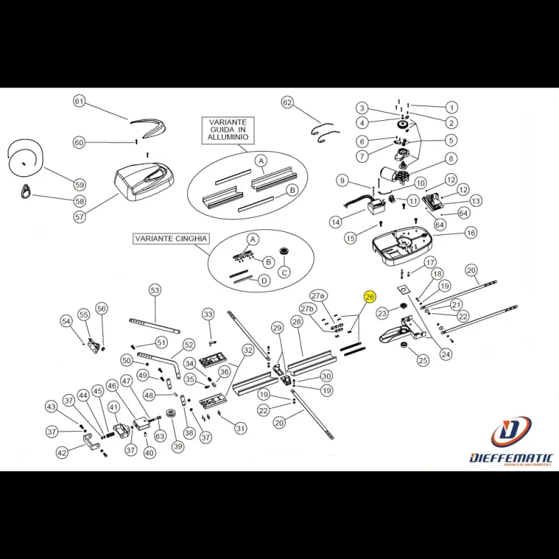 114022 Kit Catena + 2 Giunti Forcella Utile Uniko Ricambio