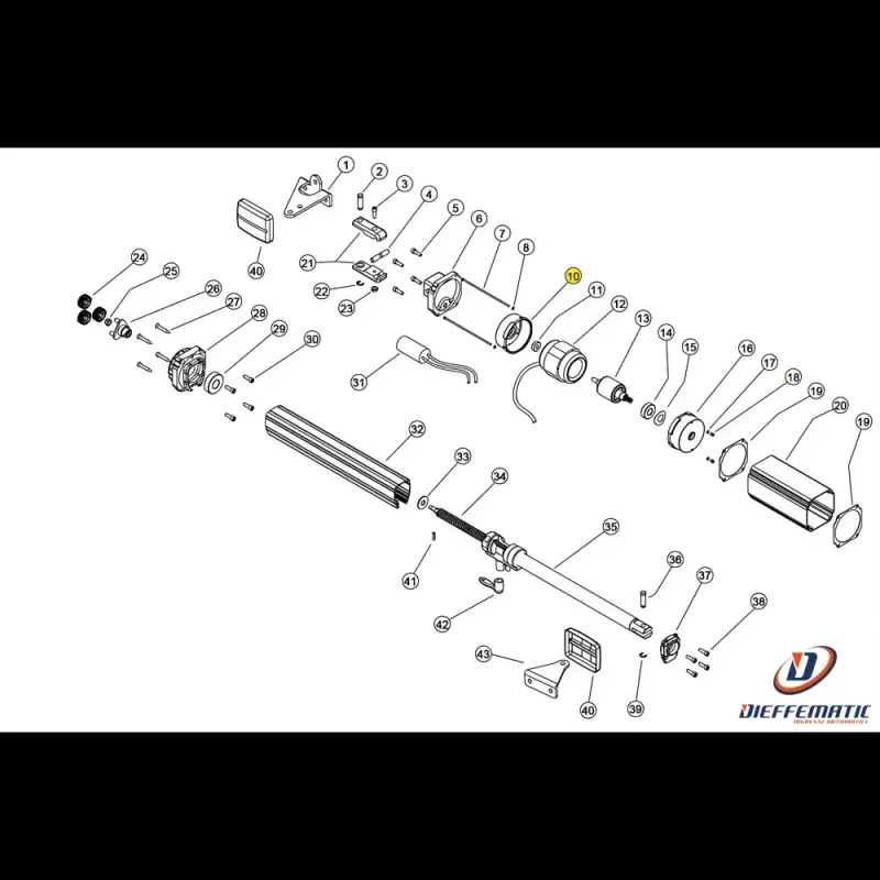 121022 Coperchio Poseriore Statore Alluminio Linear 11 Vh 230V Ricambio