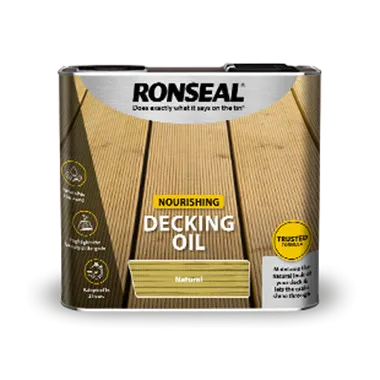 5ltr Ronseal Ultimate Decking Oil Teakwood