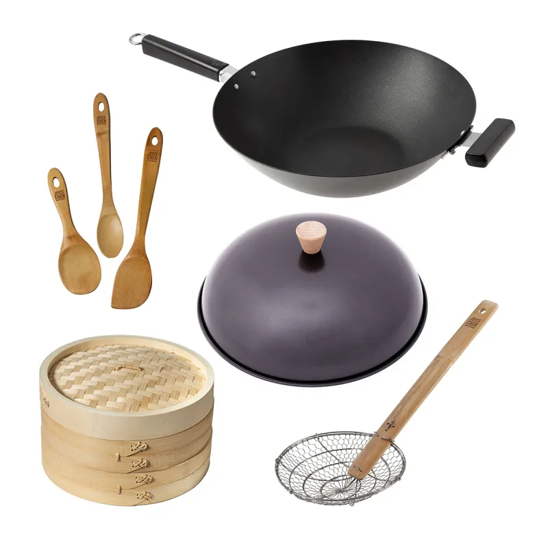 5-Piece 14'' Nonstick Wok Place