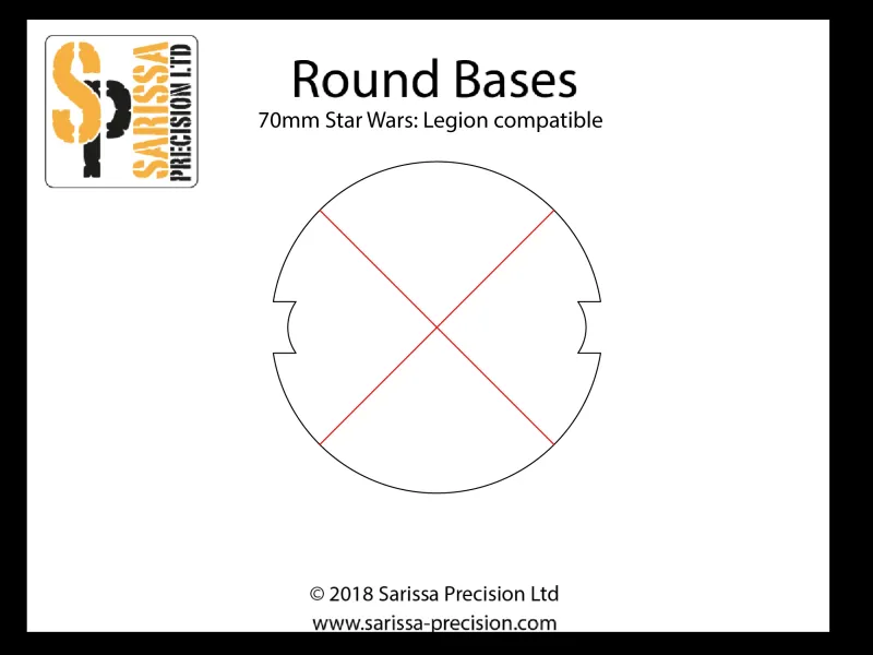 70mm Round Base Pack Cutouts (x 4)
