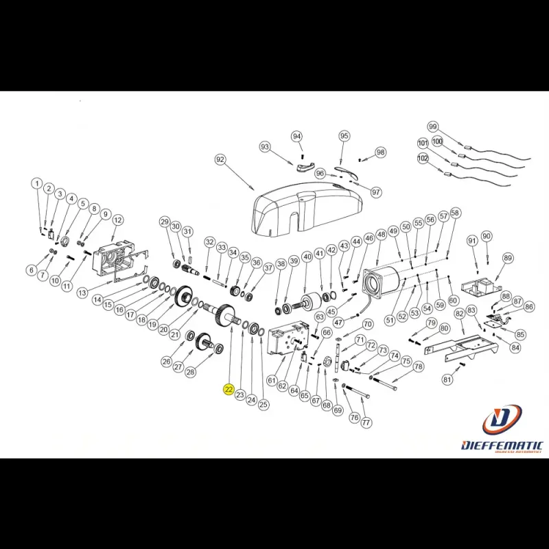 9013 Gruppo Albero Trasmissione Core Bazer Ricambio