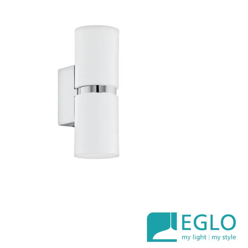 95368 PASSA applique 2XGU10 finitura bianco e cromo Eglo