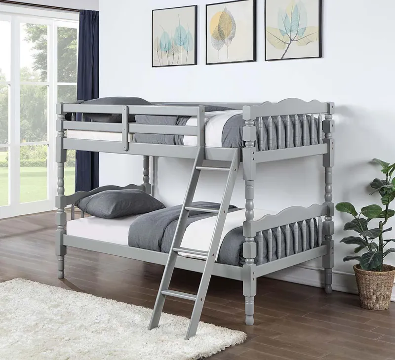 ACME Homestead Twin/Twin Bunk Bed, Charcoal Finish