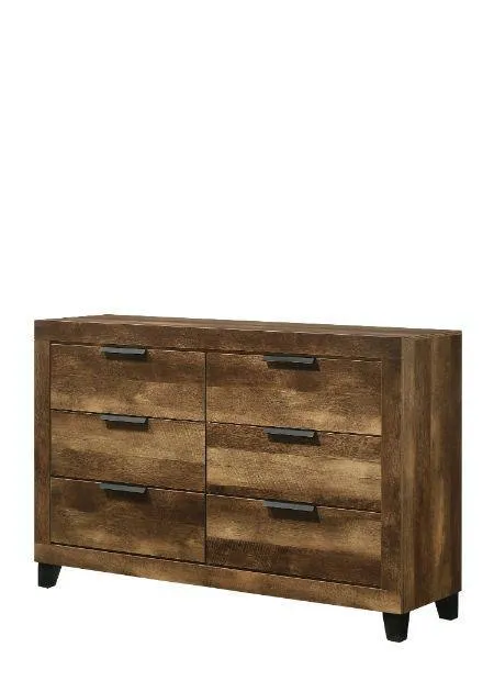 ACME Morales Dresser, Rustic Oak Finish