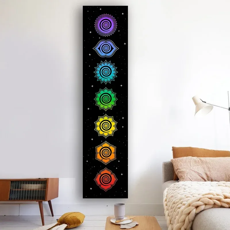 Afralia™ Color spectrum Chakras Tapestry Meditation and Yoga Home Decor