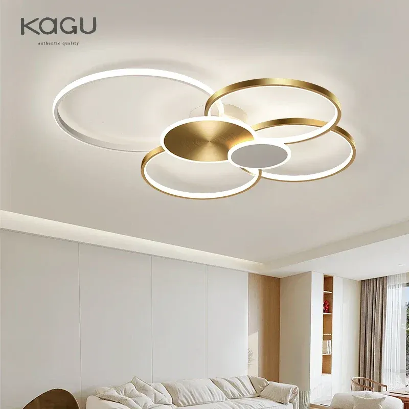 Afralia™ Contemporary LED Chandelier Remote Control Living Room & Bedroom Lighting