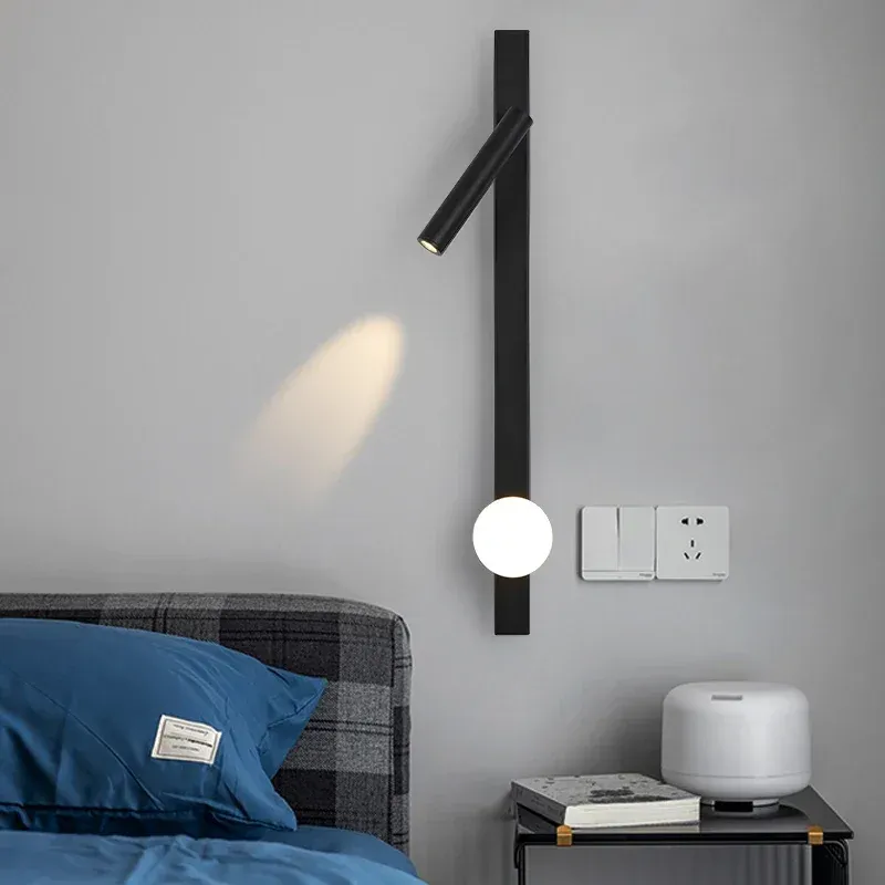 Afralia™ Copper Living Room Wall Lamp Modern Creative Bedroom Study Reading Buoyant