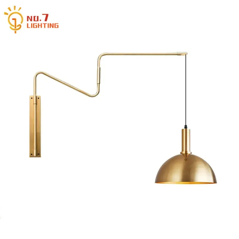 Afralia™ Copper Modifiable Wall Lamp LED E27 Living Room