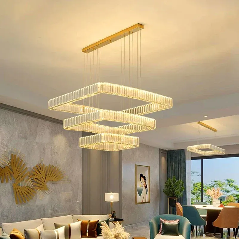 Afralia™ Crystal Chandelier: Posh Living Room & Bedroom Pendant Light