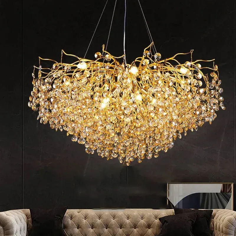 Afralia™ Crystal Chandeliers: Classy Lighting Decor Home Villa Living Room Bedroom - 20V