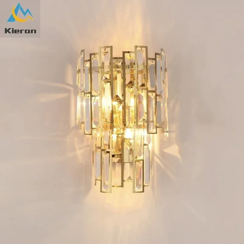 Afralia™ Crystal LED Wall Lamp Bedroom Living Room Study Clean Design