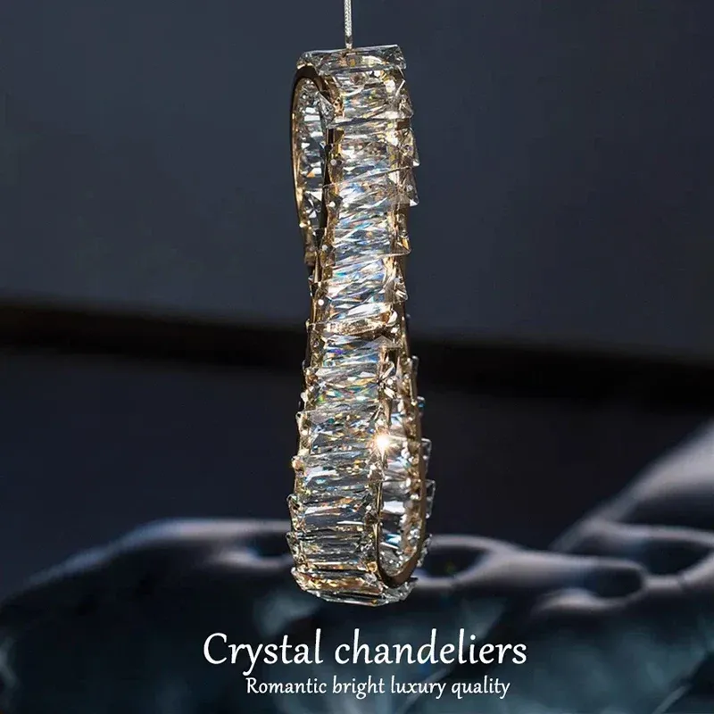 Afralia™ Crystal Pendant Chandelier: Refined Ceiling Light Bedroom Living Room Home Decor