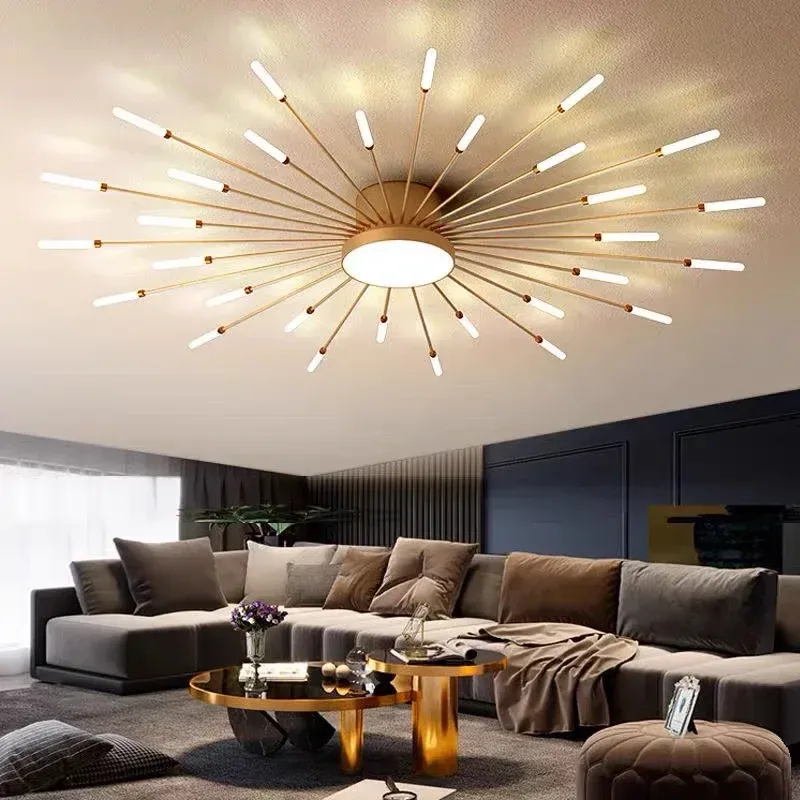 Afralia™ Current LED Ceiling Chandelier Living Room Bedroom Home Lighting