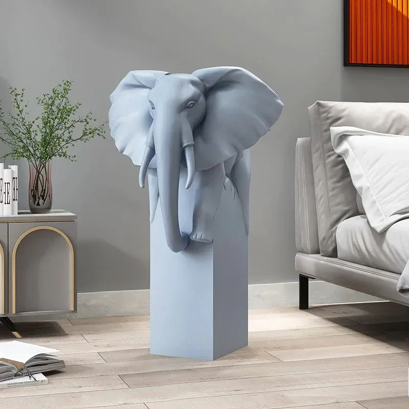 Afralia™ Elephant Ornaments: Airy Luxury Living Room Decor Home & Office