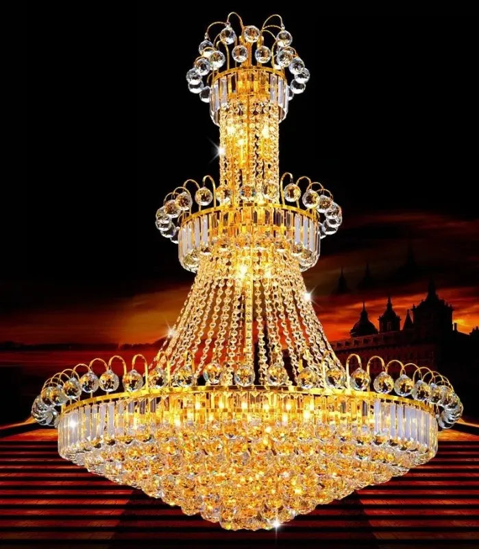 Afralia™ European-Style Spacious Chandelier High Ceiling Living Room & Staircase Easy Installation