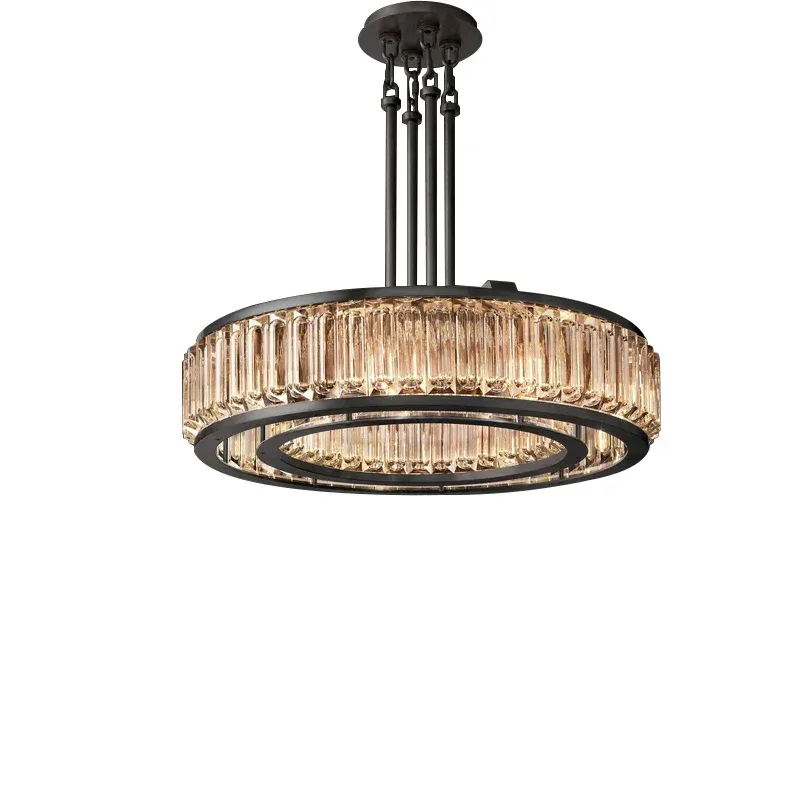 Afralia™ Luxury Black Crystal Chandelier Classy Living Room Lighting