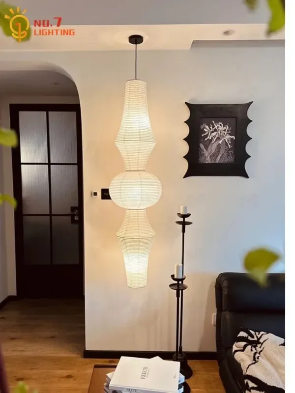 Afralia™ Noguchi Yong Pendant Lights LED E27 Chandelier Living Room Bedroom