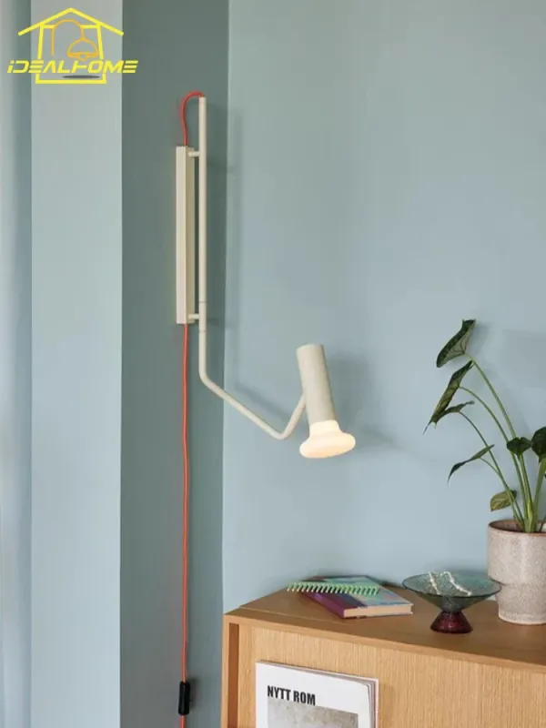 Afralia™ Nordic Designer LED Swing Arm Wall Lamp - Modern Minimalist Variable Pole