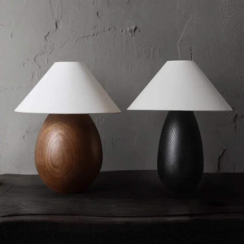 Afralia™ Retro Wood Carving Table Lamp Onyx Elegant Desk Light Home Office Decor