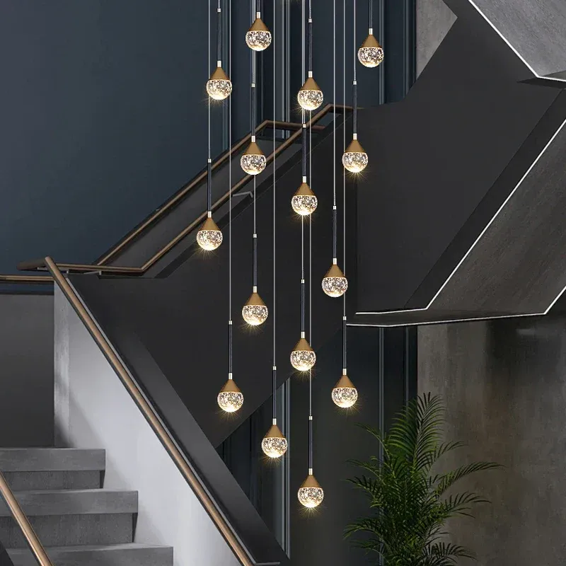 Afralia™ Sphere Chandelier: Modern Nordic Opulent Lighting Living Room, Staircase Storage Case