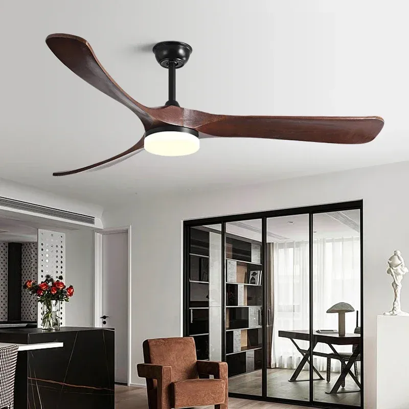 Afralia™ 70" Timber Ceiling Fan Light Dual-Function Motor All Seasons