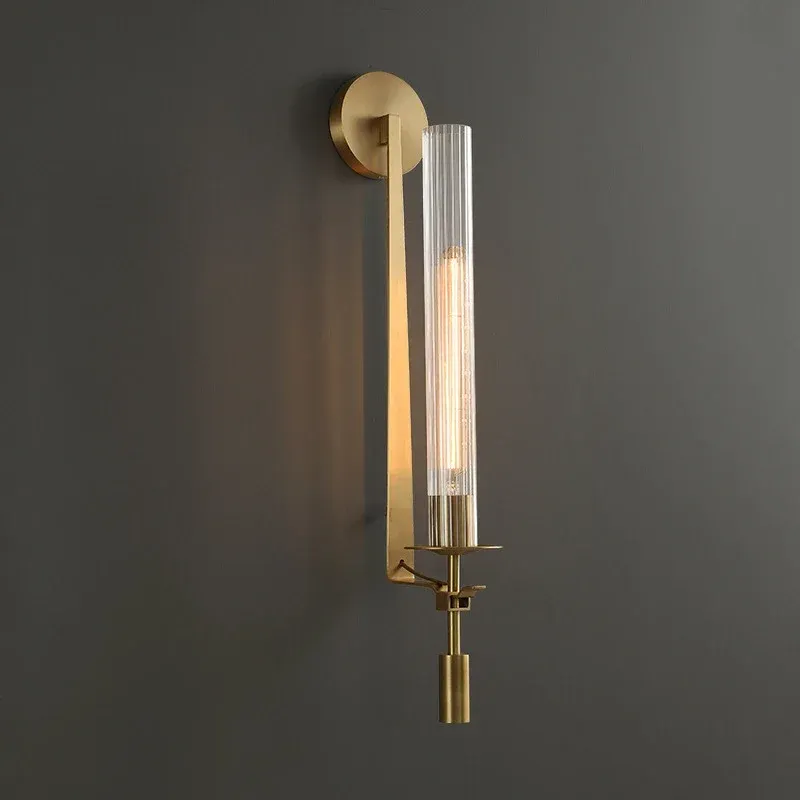 Afralia™ Today's Brass LED Wall Sconce Aisle Bedroom Living Room Decoration