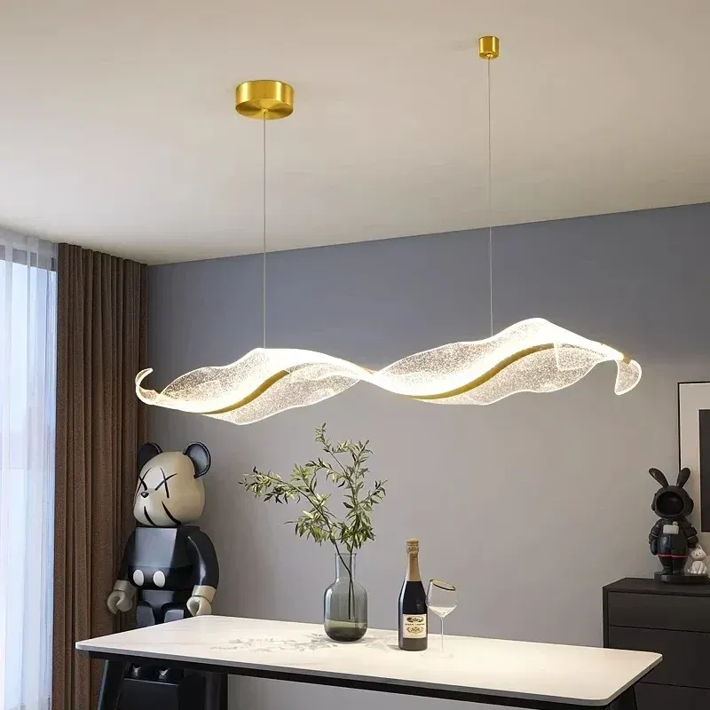 Afralia™ Wave LED Hanging Pendant Buoyant Home Interior Decor Easy Installation