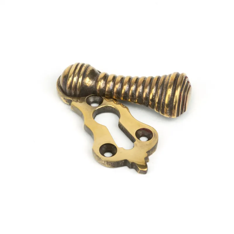 Aged Warm alloy Beehive Escutcheon | From Anvil