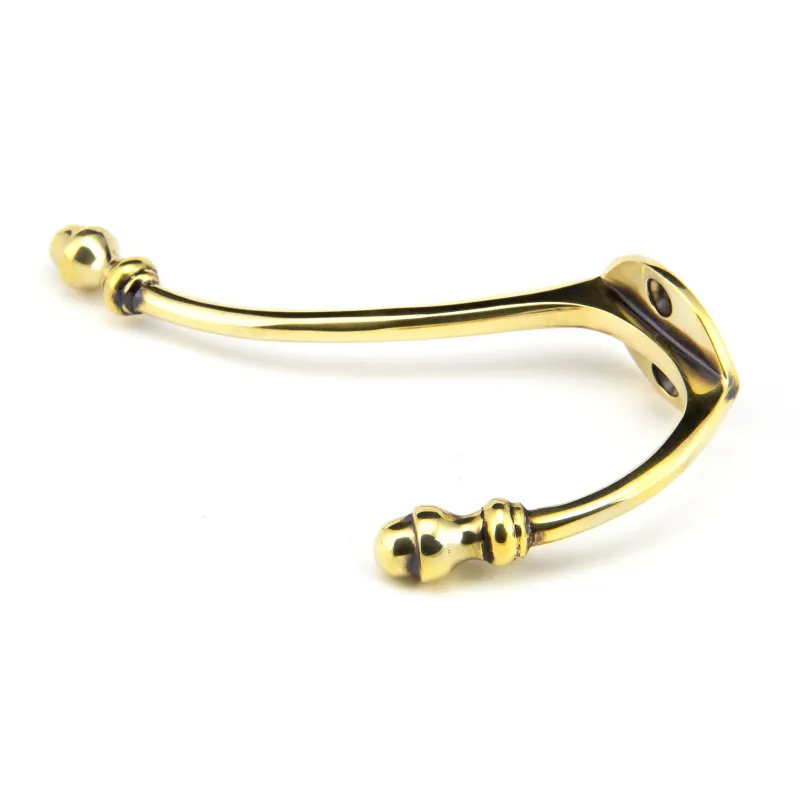 Aged Warm alloy Hat & Coat Hook | From Anvil