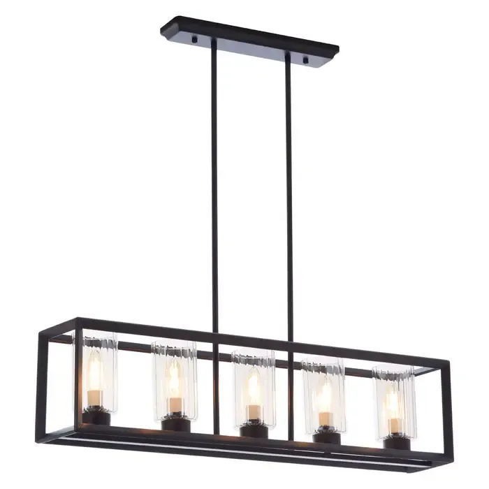 Aliko 5 Bulb Matte Black Ceiling Airy