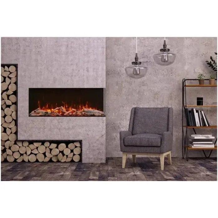 Amantii Tru View XL Extra Towering 40" to 72" 3-Sided Indoor/Outdoor Built- Electric Fireplace