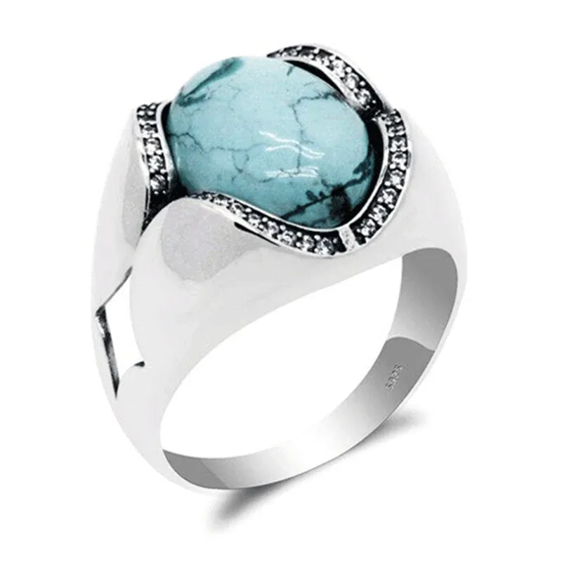 Anel turquesa design genuine