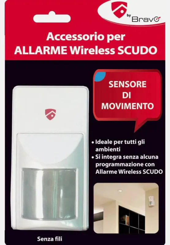 Antifurto Domestico Bravo Con Sensore di Movimento per Ambienti Interni Cod. 92902936
