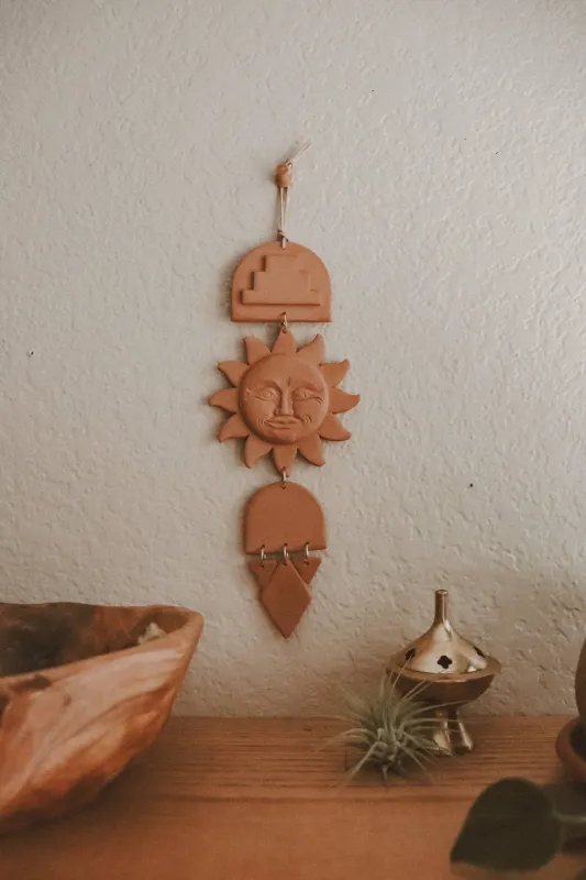 Antique Sun Face Terracotta Clay Wall Hanging