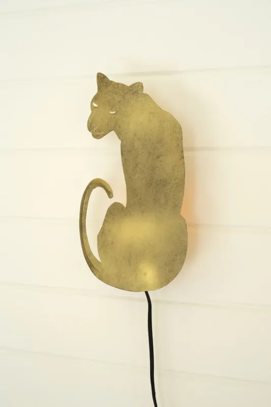 Antique warm alloy tiger wall lamp