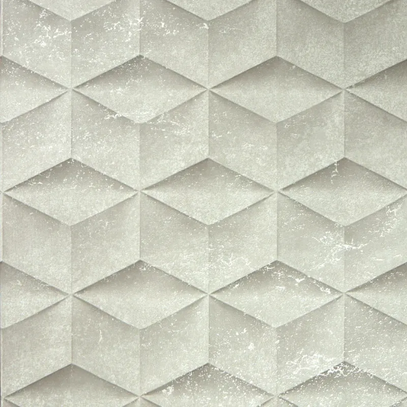 Architectural Concrete Wallpaper Beige and Gilded