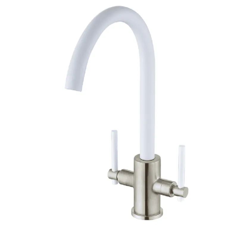 Astini Narberth Textured Twin Lever Kitchen Tap