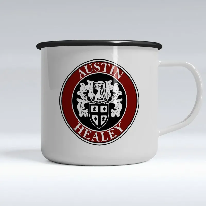 Austin Healey Enamel Mug Brushed Nickel