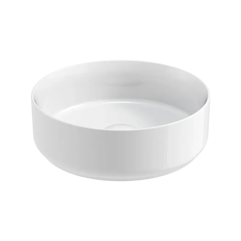 AVANTI Round Countertop Wash Basin & Satin Stoneware Click Clack Waste