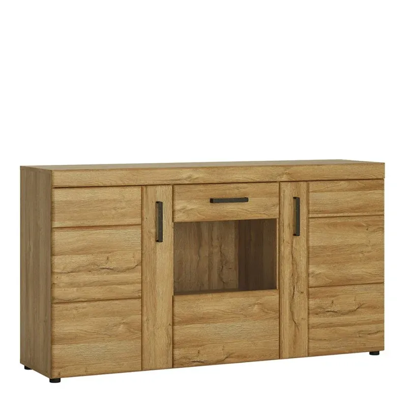 Axton Bronxwood Cortina 3 Door Glazed Sideboard Grandson Oak