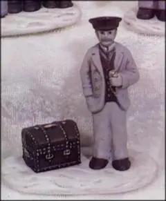 B1422 Village Conductor w/Trunk 3 1/2" Stoneware Molds