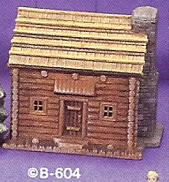 B604 Village Log Cabin Earthenware Molds