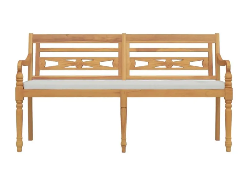 Banc Boislis avec coussin 150cm Bois de teck massif ARPS43274
