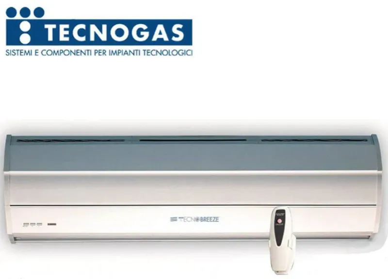 Barriera D'Aria Tecnogas Centrifuga Tecnobreeze Fashion Wind 90 Cm Con Telecomando Kit Accessories