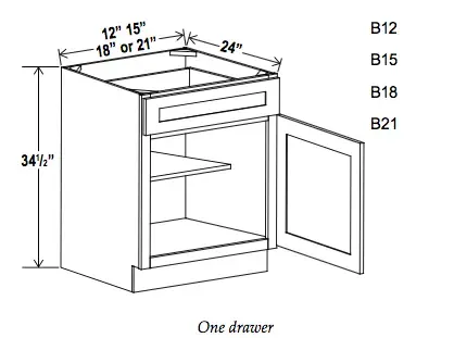 Base Cabinet 12"-21" - Definitive