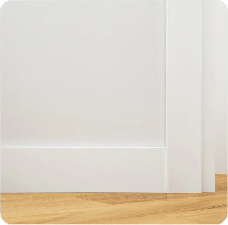 battiscopa squadrato mdf laccato bianco 100x12