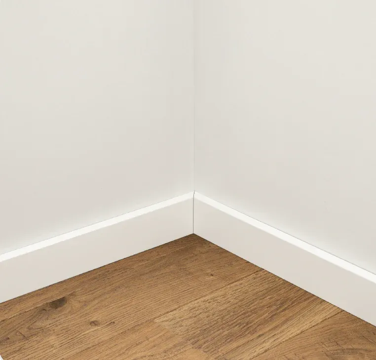 battiscopa squadrato mdf laccato bianco 50x12