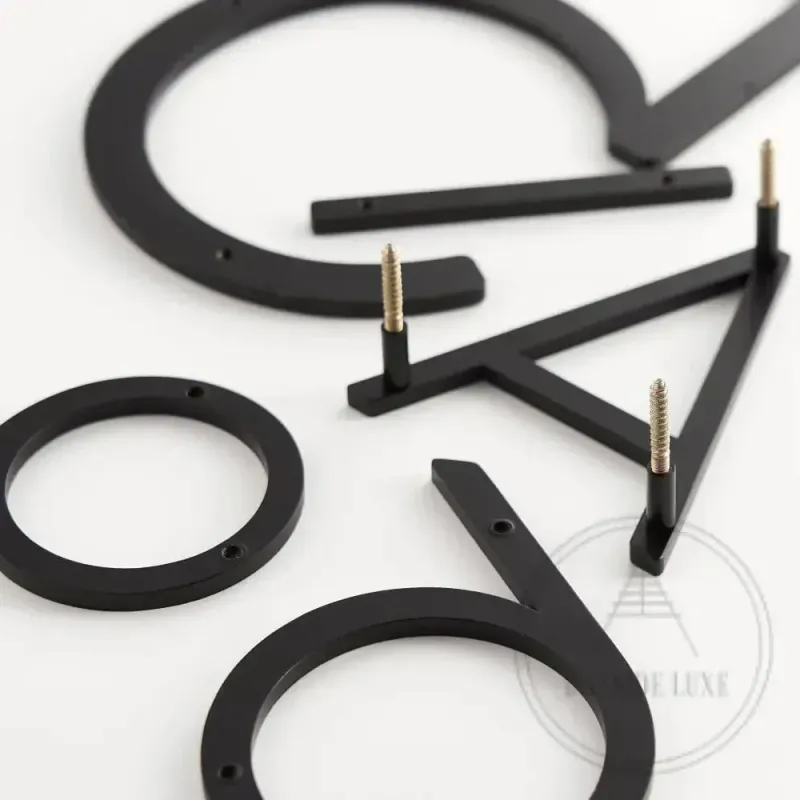 Bayside Luxe Signage - Solid Brass Midnight Numbers and Letters - Watson's Bay 25cm - 20V