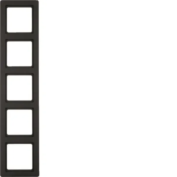 Berker 5-fach Rahmen Q.1 10156086 anthrazit samt